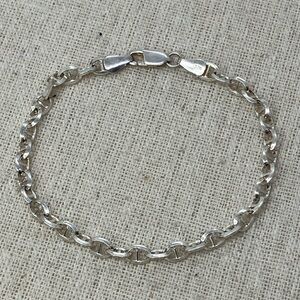 925 Sterling Silver Mariner Link / Gucci Link Bracelet | 
7.5” | 4mm